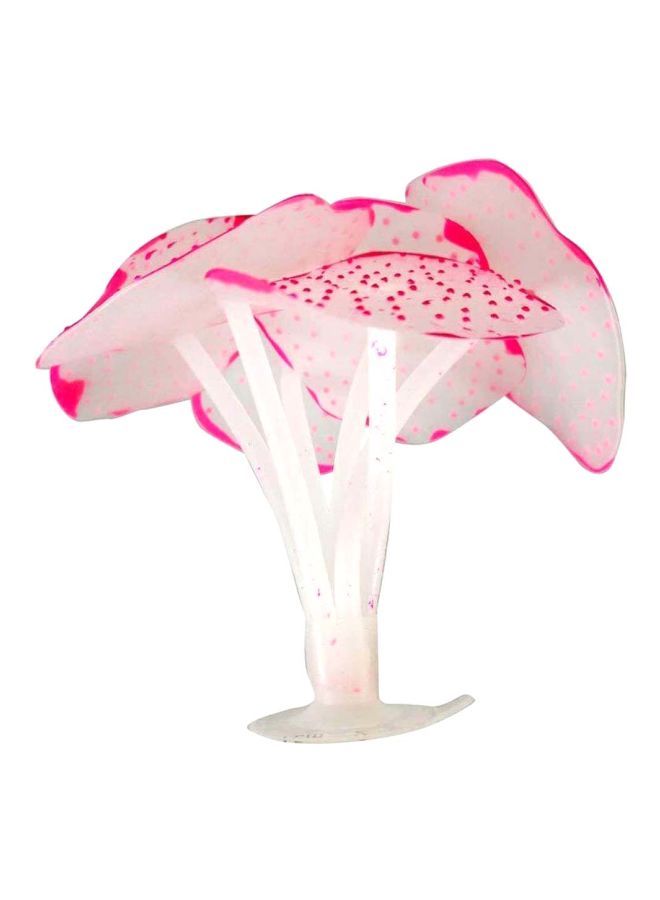 Loquat Pack Of 4 Artificial Coral Plant Shaped Aquarium Ornament Pink/White Ornament(18x10x16)cm - Image 1