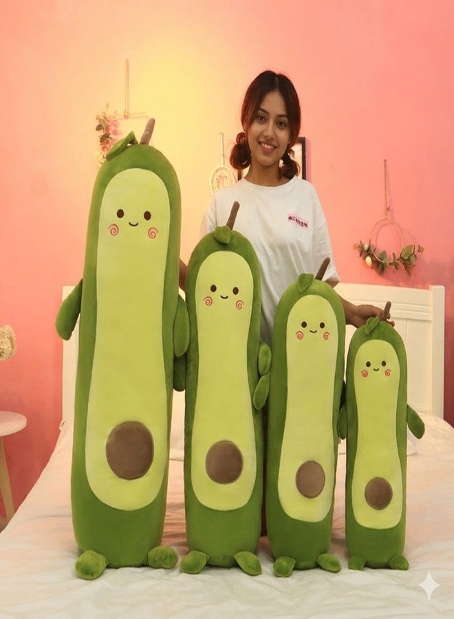 TechMax Solution Kawaii Avocado Plush Cushion - Cute Soft Fruit Stuffed Toy Pillow for Kids and Plush Lovers - Image 2