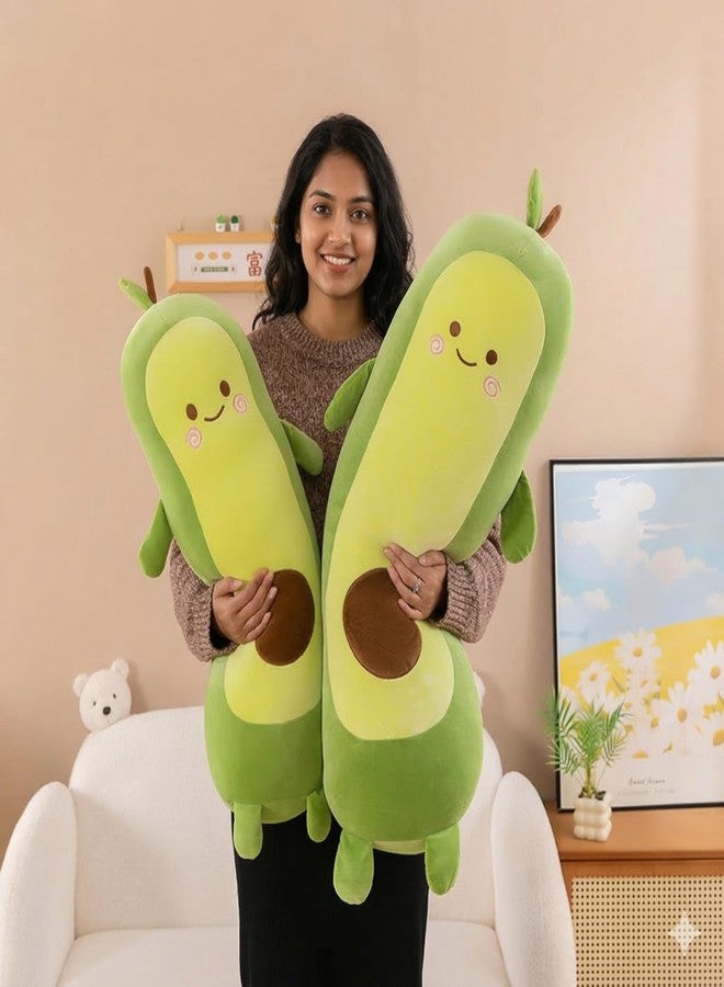 TechMax Solution Kawaii Avocado Plush Cushion - Cute Soft Fruit Stuffed Toy Pillow for Kids and Plush Lovers - Image 4
