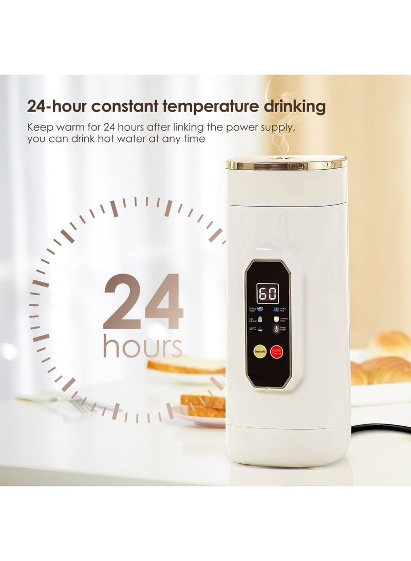 SYOSI 650ml Portable Electric Kettle, Travel Water Boiler with 316 Stainless Steel Liner, 6 Temperature Settings, Auto Shut-Off and Boil-Dry Protection, BPA-Free Small Kettle for Office, Hotel, Camping Use - Image 5