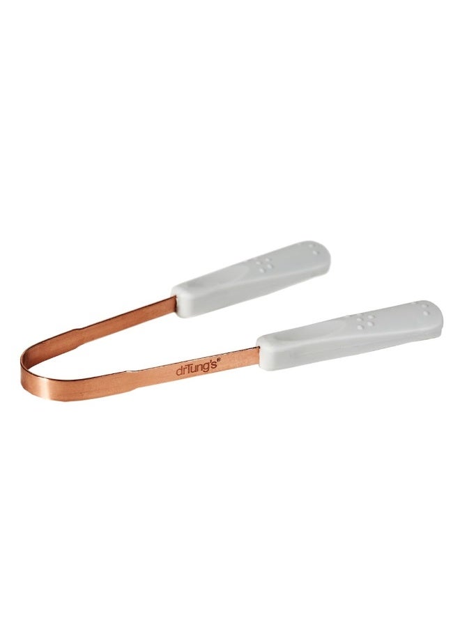 drTung's DrTungs Copper Tongue Scraper Tongue Cleaner for Adults Kids Helps Freshens Breath Easy to Use Comfort Grip Handle Comes with Travel Case Copper Tongue Scrapers 1 Count - Image 2