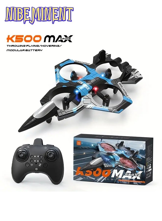 NIBEMINENT K500MAX RC Drone with 360° Flips, Throw Start, Altitude Hold, One-Key Speed Switch, Crash Resistant Design, RGB Lights, Headless Mode, 6-8 Minute Battery Life, 3m/s Max Speed, Usb Charging, Outdoor Flying, Stunt Enthusiasts, Drone For Flying - Image 1
