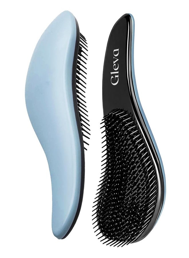 Gleva Detangler Hair Brush for Curly, Wavy & Straight Hairs, Curved Handle with Flexible Long Detangling Bristles, Anti-Frizz Technology, Removes Knots, Hair Styling & Scalp Care Tool For Men & Women - Image 2