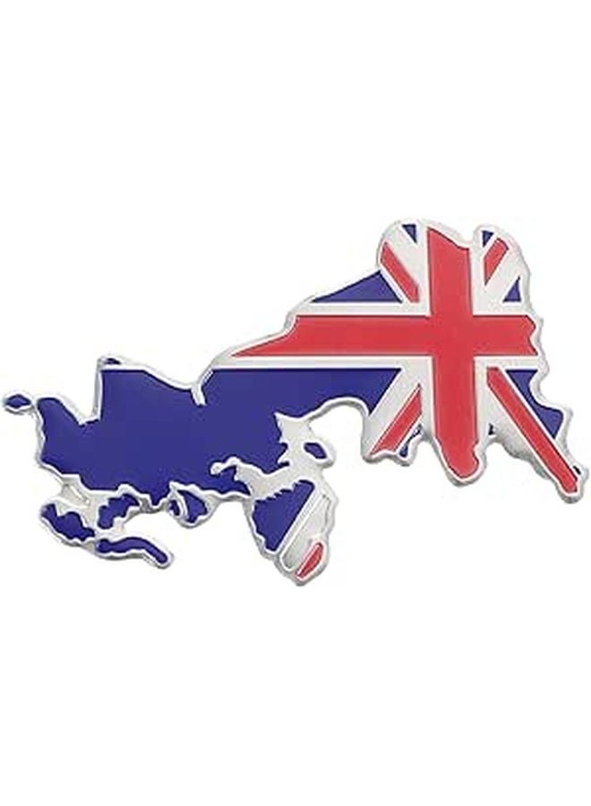 Union Jack England UK Flag Aluminum Alloy Car Emblem Badge Universal Fit Trucks SUVs - Image 1