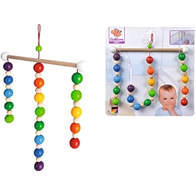 - BABY MOBILE WITH BALLS, 20 X 20 CM, COLOURFUL, MADE FROM 100% FSC CERTIFIED BEECH WOOD, FROM 0 MONTHS, 100017051 - Image 4