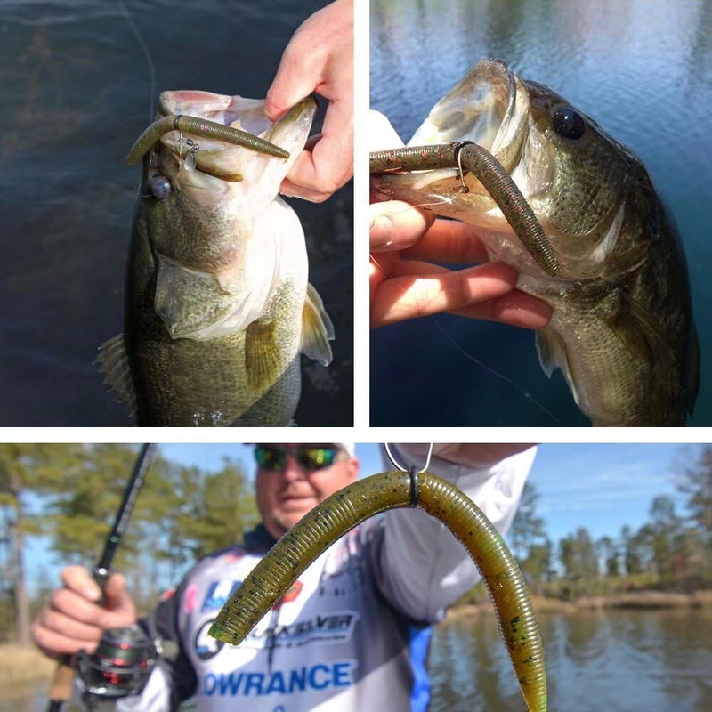 Fishfun Wacky Rig Tool with Silicone O Rings, 100Pcs for 3"-4" Senko Worms and 100Pcs for 5"-7" Worms. Easy Installation and Great Protection of Your Plastic Worms - Image 5