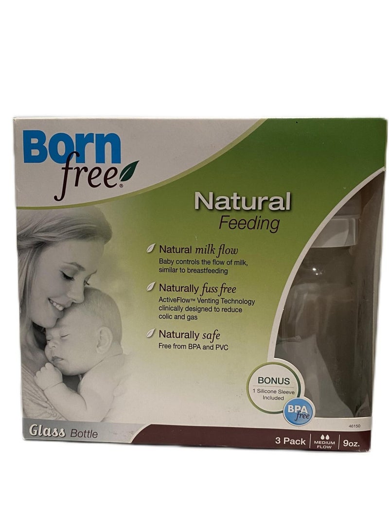 Born Free Baby Feeding Bottle Glass Born Free 260ML Triple bottle - Image 3