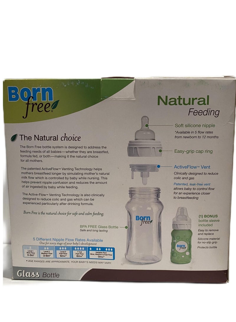 Born Free Baby Feeding Bottle Glass Born Free 260ML Triple bottle - Image 2