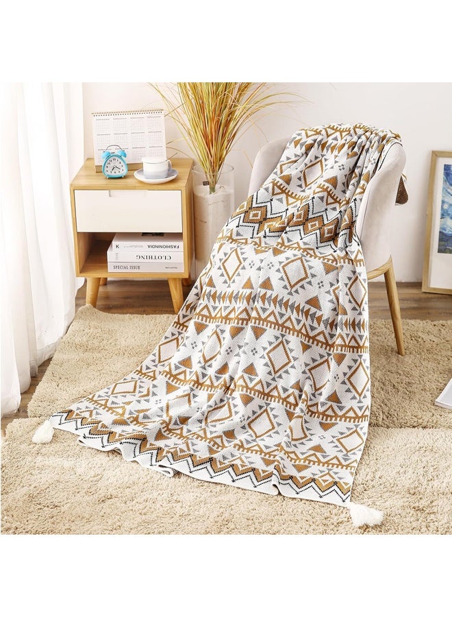 1 قطعة  بطانية سميكة محبوكة على الطراز البوهيمي للمكتب وبطانية أريكة للتكييف - Image 4