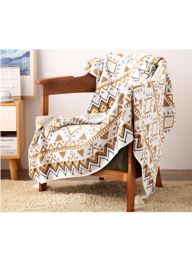 1 قطعة  بطانية سميكة محبوكة على الطراز البوهيمي للمكتب وبطانية أريكة للتكييف - Image 5