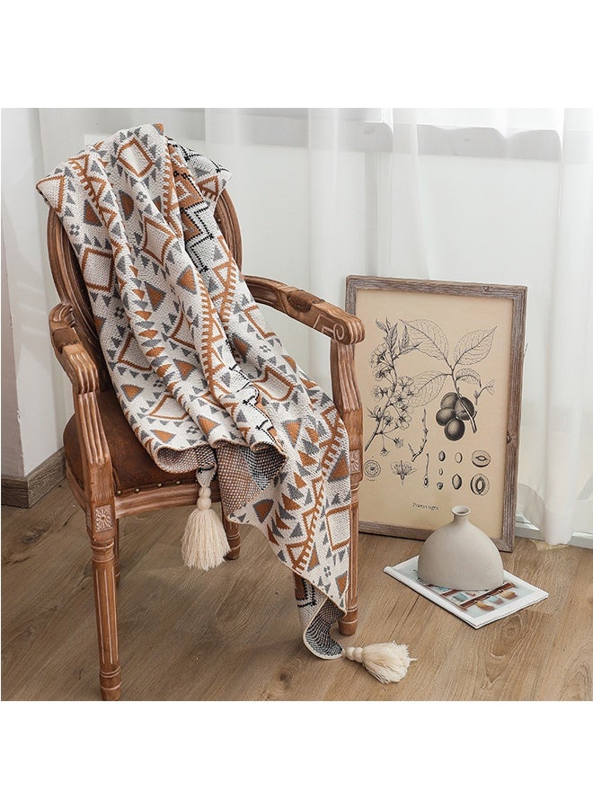 1 قطعة  بطانية سميكة محبوكة على الطراز البوهيمي للمكتب وبطانية أريكة للتكييف - Image 3