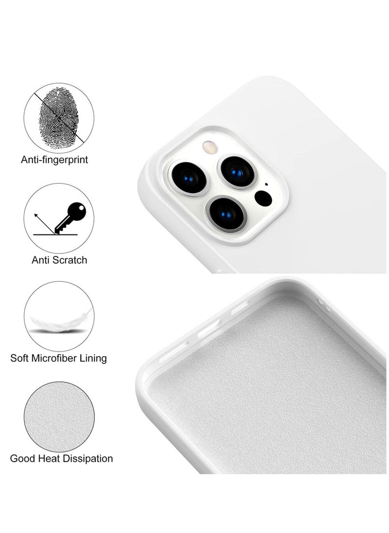 general iPhone 14 Pro, Silicone Ultra-Thin Shockproof Case with Soft Scratch-Resistant Microfiber Lining, 【Enhanced Camera Protection】 6.1 Inches (White) - Image 2
