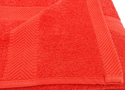 byLora BY LORA Natural Water Absorbent Bath Sheet Towel Set – Oversized, Soft, Eco-Friendly Terry Cotton Towels for Home and Spa - Red - 2-Pieces - Image 3