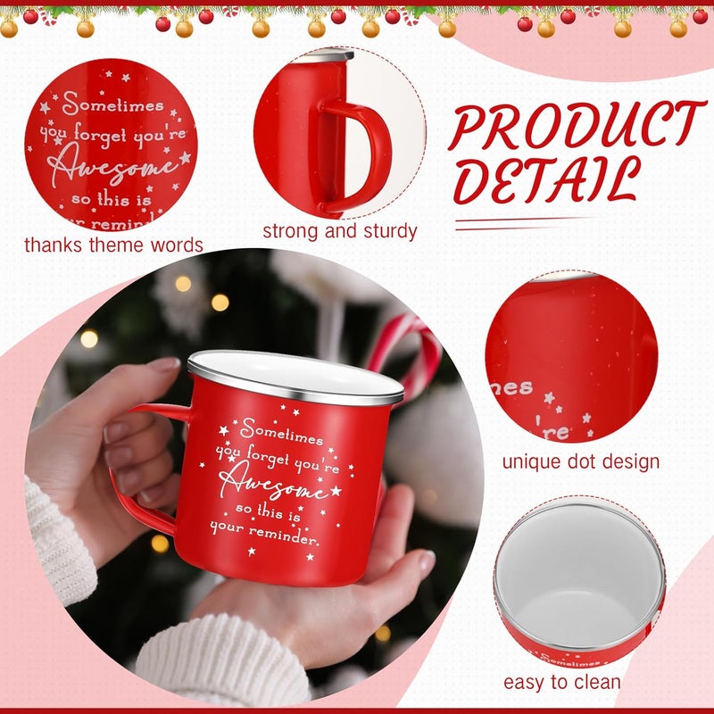 Norme 10 Pcs Thank You Gifts Mugs Employee Appreciation Gifts Bulk for Women Men 12 oz Enamel Coffee Mugs Graduation Inspirational for Staff Social Workers Coworker Teacher NurseBright ColorClassic - Image 3