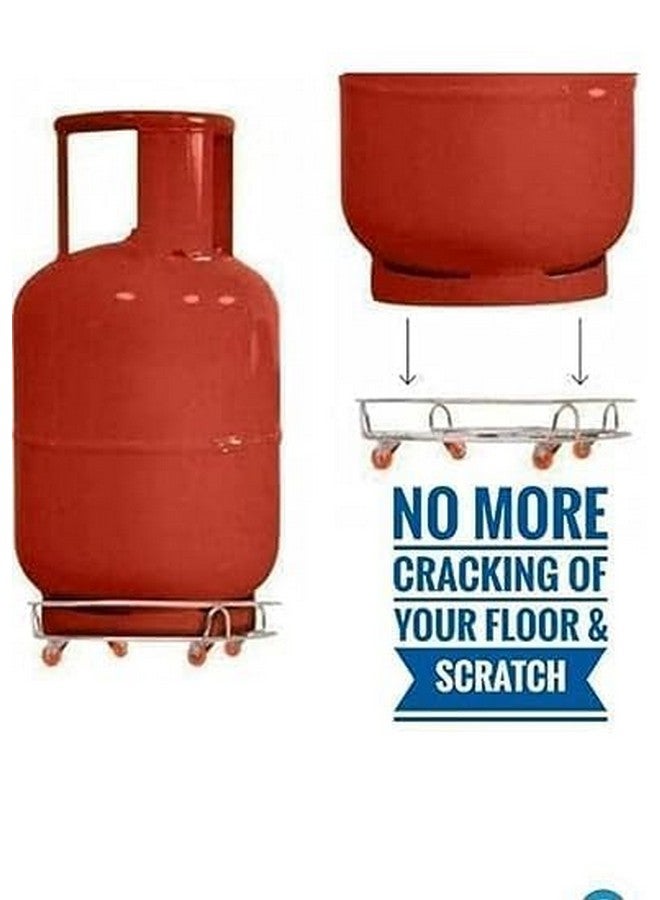 Q13 عربة أسطوانات الغاز Q13® المصنوعة من الفولاذ المقاوم للصدأ مع عجلات | عربة غاز - حامل أسطوانة الغاز، عربة الغاز للمطبخ (عبوة من 2) (2) - Image 3