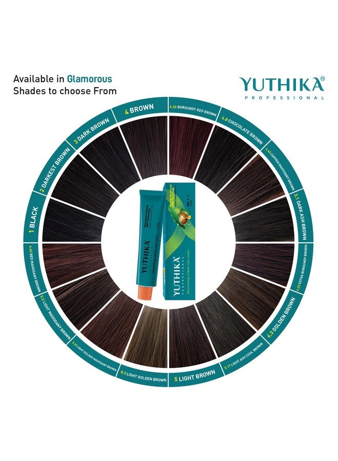 Yuthika Professional Creme Hair Color 100% Grey Coverage, Permanent Hair Colour With Macadamia Infused Qme Technology, Salon-Like Finish, 100Gm - Image 5