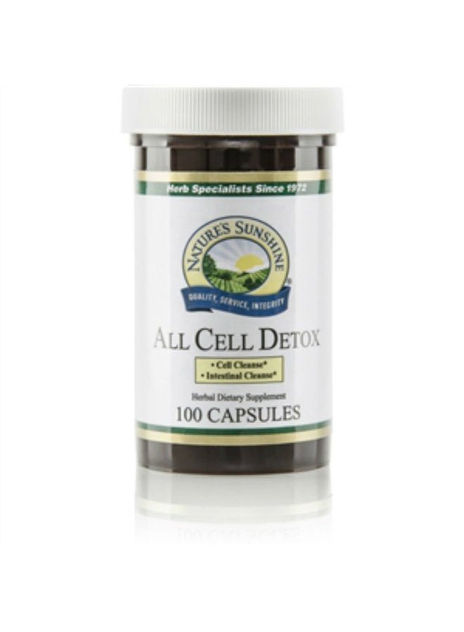 Nature's Sunshine Cellular Detox, 100 Capsules, Kosher | Natural Digestive System Supplement That Helps Facilitate Bowel Movement with Herbs - Image 1