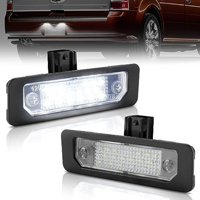 NEIFILES Led License Plate Light Tag Light Compatible With Ford Mustang 20102014 Focus Taurus 20082017 Fusion 20062012 And Flex 20092018 6500K Full White - Image 1