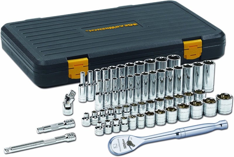 GEARWRENCH56 Pc 38 Drive 6 Pt 120XP Mechanics Tool Set Standard Deep SAEMetric 80550P - Image 1