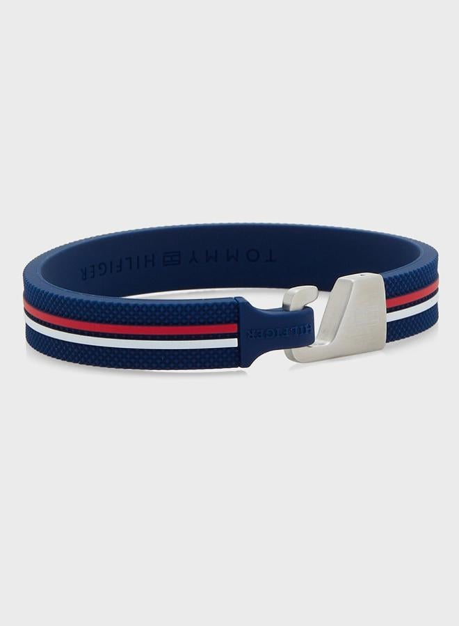 TOMMY HILFIGER Mens Silicone Bracelet Blue - 2790606 - Image 2