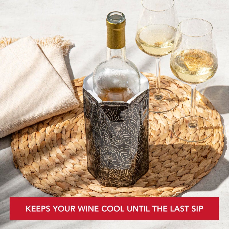 Vacu Vin Active Cooler Wine Chiller - Reusable, Flexible Wine Bottle Cooler - Royal Gold - Wine Cooler Sleeve For Standard Size Bottles - Insulated Wine Bottle Chiller to Keep Wine Cold - Image 4