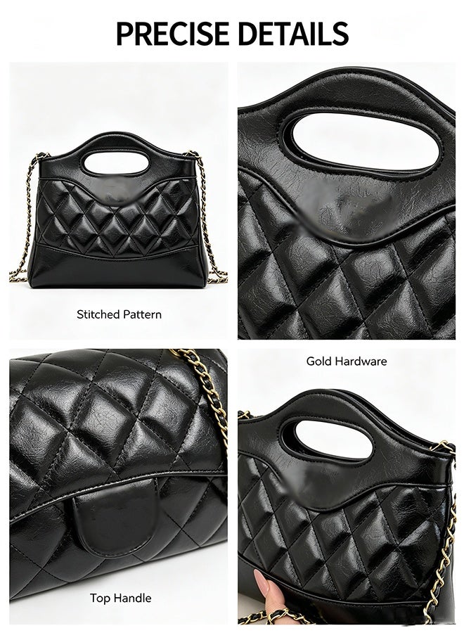 Women Handbag, Quilted Shoulder Bag, Chain Crossbody Bag, Fashion Envelope Purse, PU Leather Tote,Daily Casual Handbag, Luxury Style, Gift for Her - Image 4