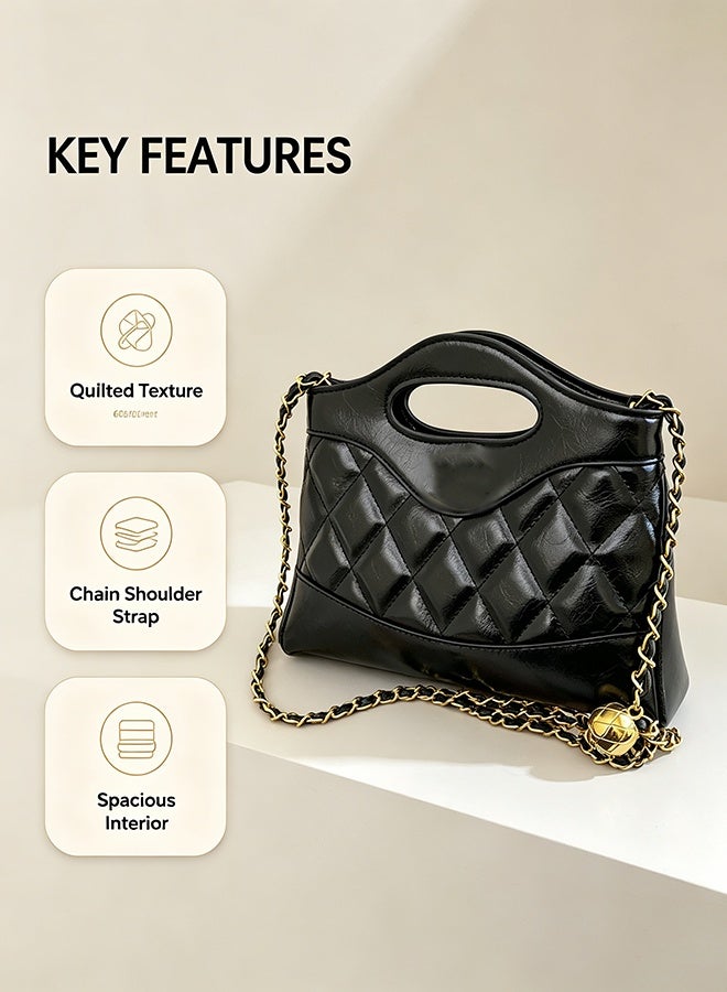 Women Handbag, Quilted Shoulder Bag, Chain Crossbody Bag, Fashion Envelope Purse, PU Leather Tote,Daily Casual Handbag, Luxury Style, Gift for Her - Image 5