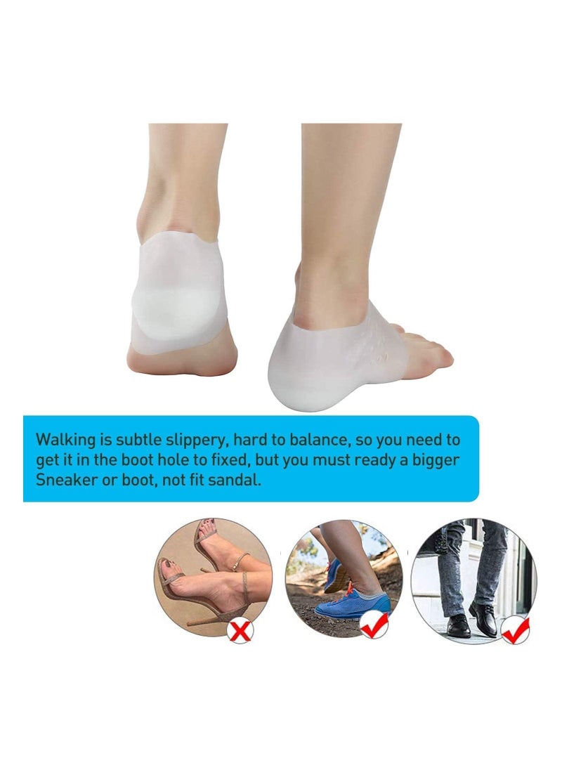 DSP Invisible Silicone Insole to Increase Height, Soft Silicone Wearable Heel Inserts to Llift the Heel, Increase Height and prevent Friction,Easy-to-Wear Flexible Medical Heel -Free size from 35 to 42  - Image 2