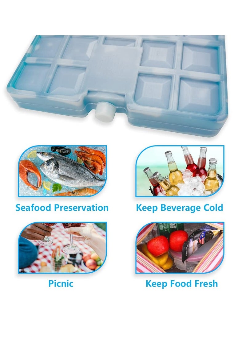 SYOSI 2 Pcs Large Cold Ice Blocks Freezer Pack Ice Packs for Cooler Cool Box Reusable Freezer Blocks Quick Freeze Long Lasting Cold for Camping Picnic Hiking Travel  - Image 2