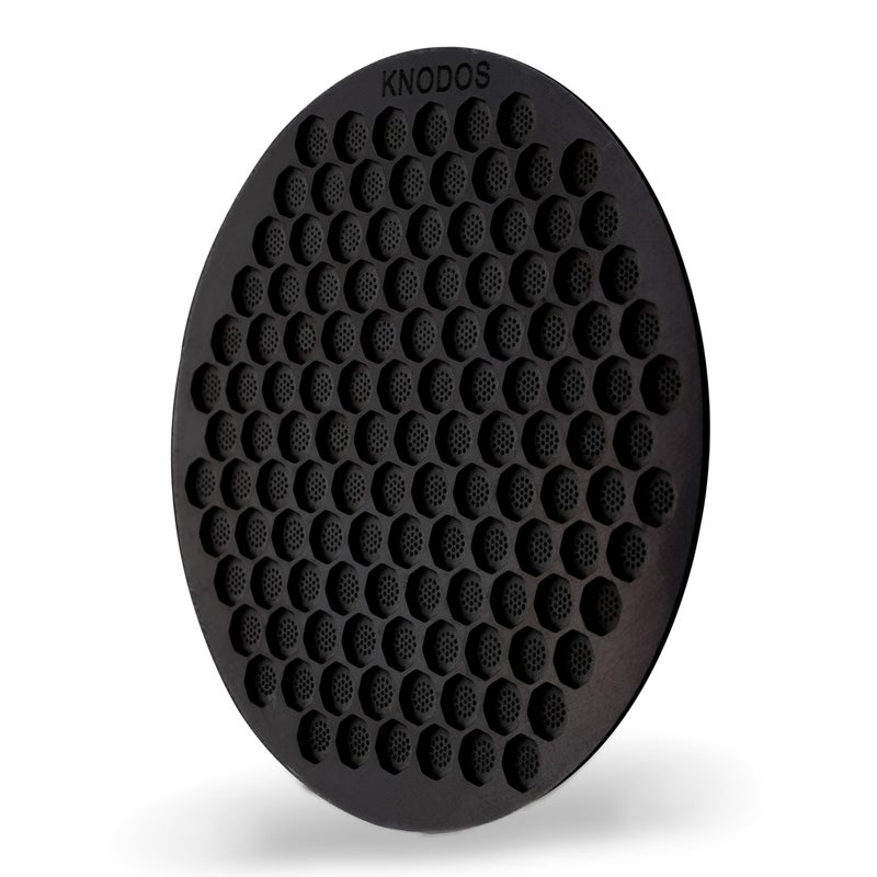 KNODOS 54mm Espresso Puck Screen  Stainless Steel Ultra Thin Espresso Filter Fits Breville Sage Barista Express Pro Touch Bambino Infuser Easy Clean Design Black