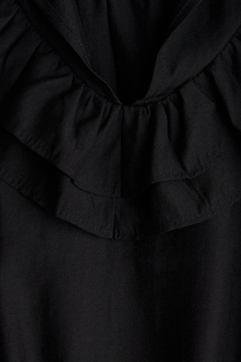 اتش اند ام فستان مزين بكشكش