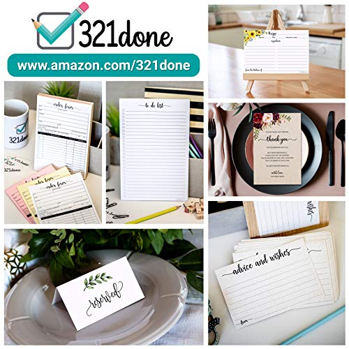 321Done Floral Blank Gift Certificates (Set of 24) 4x9 for Small Business, Holiday, Christmas Voucher, Spa, Salon - Rustic Red Roses White Script - Made in USA - Image 4