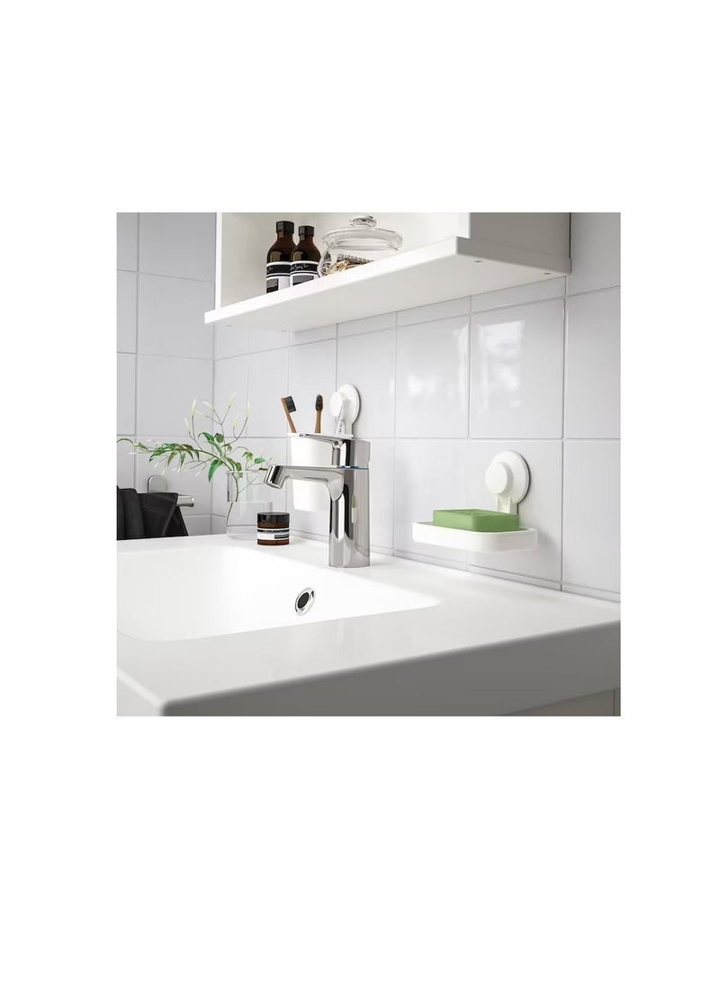 Soap dish with suction cup, white - Image 2