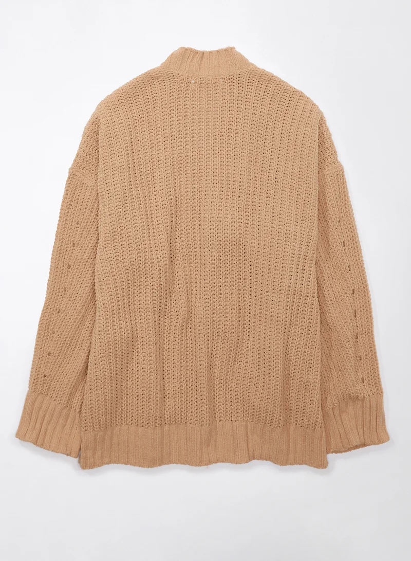 American Eagle Open Chenille Pocket Deatiled Cardigan