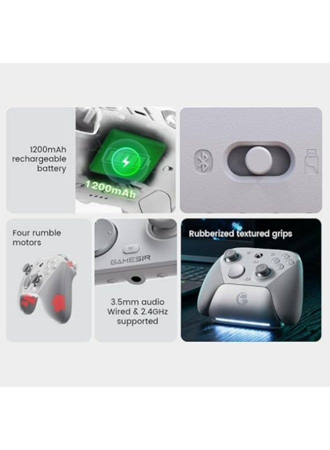 GameSir G7 Pro Wired Controller for Xbox Series X|S, Xbox One, Wireless Gamepad for PC&Android with TMR Sticks, Hall Effect Analog Triggers, 1000Hz Polling Rate, 3.5mm Audio Jack - White (excluding Game Pass) - Image 5