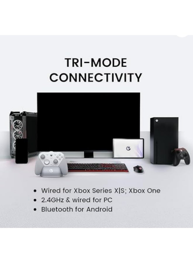 GameSir G7 Pro Wired Controller for Xbox Series X|S, Xbox One, Wireless Gamepad for PC&Android with TMR Sticks, Hall Effect Analog Triggers, 1000Hz Polling Rate, 3.5mm Audio Jack - White (excluding Game Pass) - Image 2