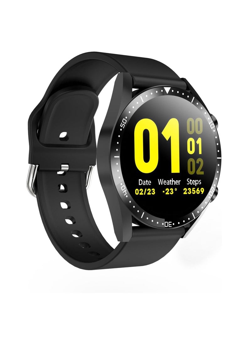 Xcell - Xcell Classic 3 Talk Lite Smart watch, Heart Rate/Blood Pressure/Oxygen Level Monitoring, Receive & Make Calls,Water Resistance: IP67,1 Week Battery life, Compatibility:IOS/Android-Black - Image 1