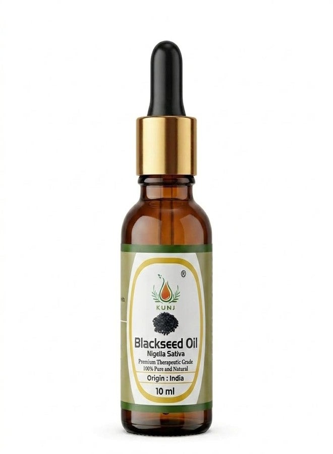KUNJ Black Seed Oil 10ml - 100% Pure & Natural Cold Pressed Kalonji Oil for Hair, Face, Skin & Scalp Care | Hair Strengthening, Scalp Nourishment & Skin Care | Nigella Sativa Oil - Image 1