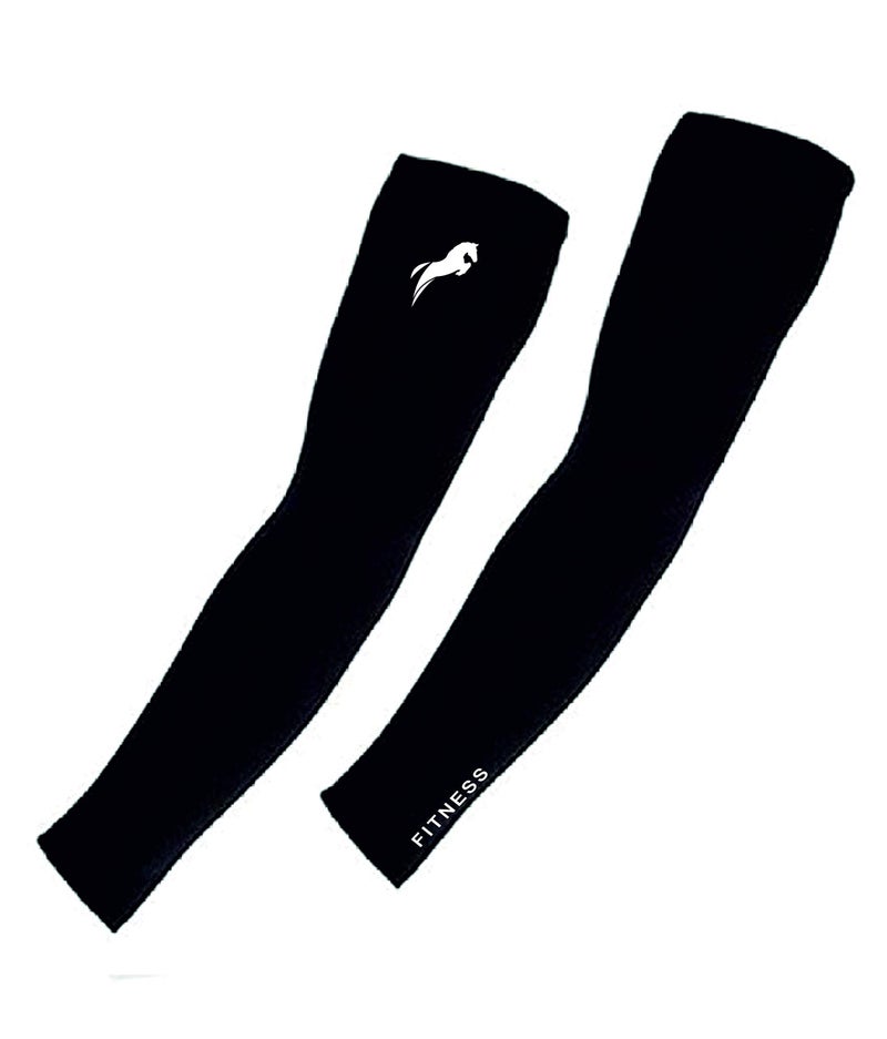Rider Fingerless Arm Sleeve For All Sport Related Activities Arm Pain Relieve Support For Boys And Girls (BLACK, L) - Image 5