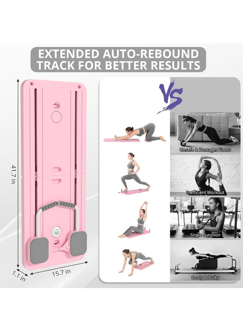 Rock Pow Pilates Reformer Machine with Timer,Foldable Pilates Machine & Equipment for Home Use and Gym Workout,5 in 1 Pilates Board with Phone Holder,Suitable for Advanced and Beginners Users  - Image 5