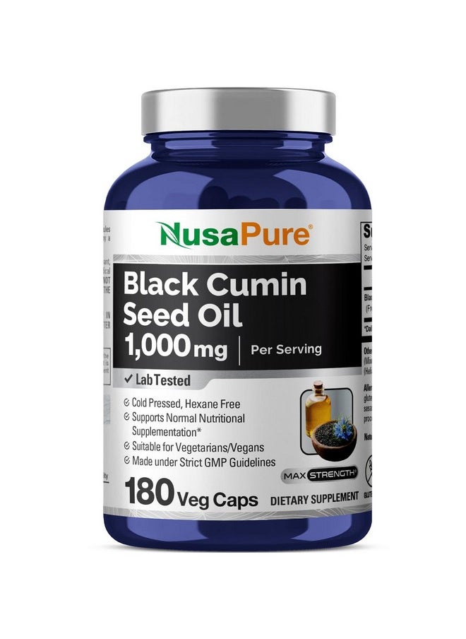 NusaPure Black Seed Oil 1,000 mg per Serving 180 Softgel Capsules (Non-GMO, Vegetarian) Cold-Pressed Virgin Nigella Sativa. Hexane Free - pzsku/Z5321BFDB230010FA1C9DZ/45/_/1739882670/d8d2cb0e-bf95-45a8-8f26-154d04014093