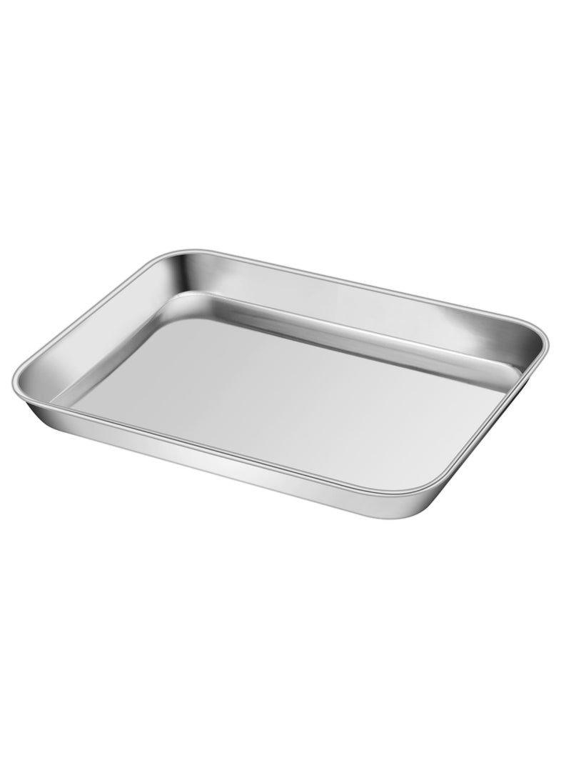 P&P CHEF PP CHEF 9 Inch Baking Cookie Sheet Oven Pan Tray Stainless Steel Sheet Pan for Kitchen Oven Bakeware for Multi Uses Shiny Look  Dishwasher Safe Healthy  Heavy Duty 1Pc 