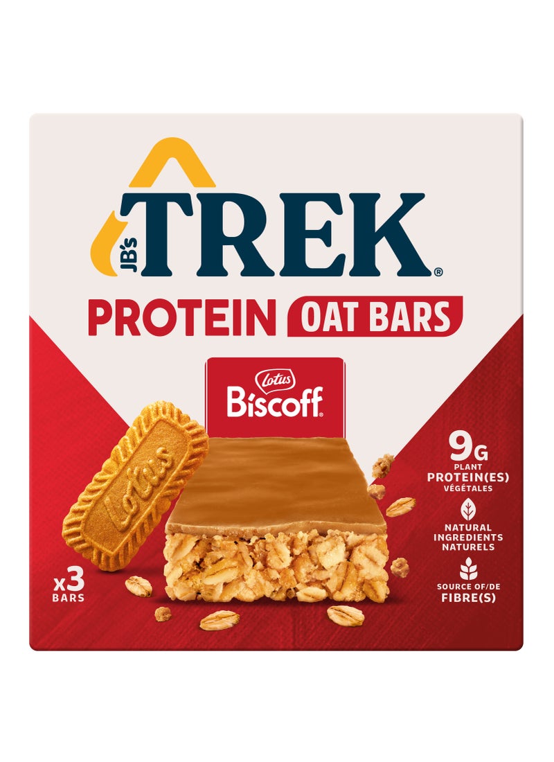 TREK Lotus Biscoff Protein Oat Bars 3 x 50g - Image 1