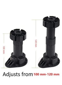 RATSAW Adjustable Furniture Leg Foot 4 Pack Cabinet Leveler Legs for Kitchen Bathroom Chairs Height Cabinet Leveling Adjustable from 100mm to 120mm  - Image 3