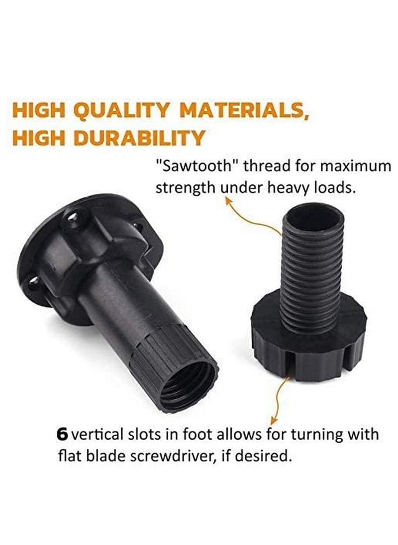 RATSAW Adjustable Furniture Leg Foot 4 Pack Cabinet Leveler Legs for Kitchen Bathroom Chairs Height Cabinet Leveling Adjustable from 100mm to 120mm  - Image 5