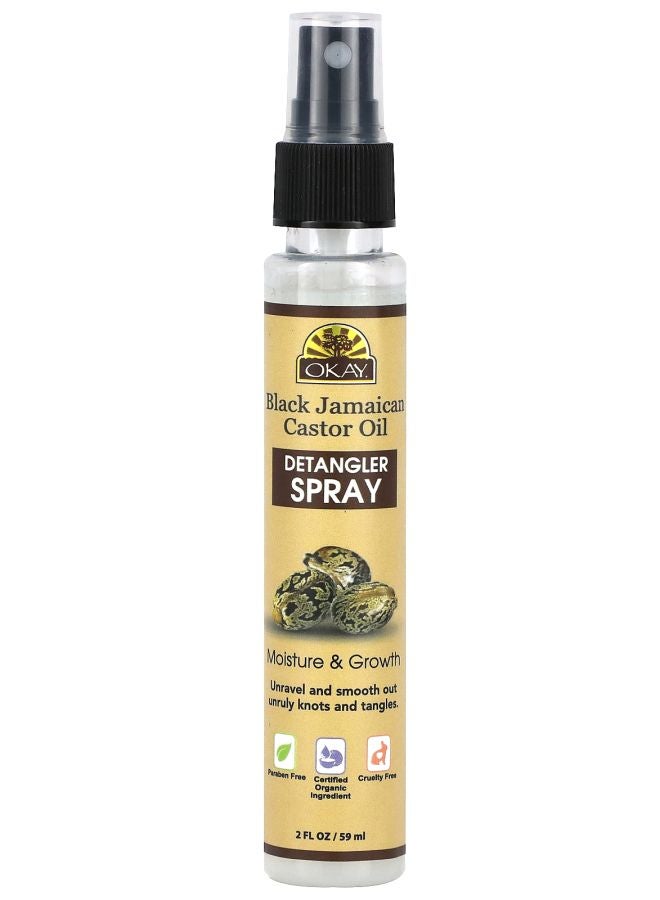 OKAY Black Jamaican Castor Oil Detangler Spray 2 fl oz (59 ml)