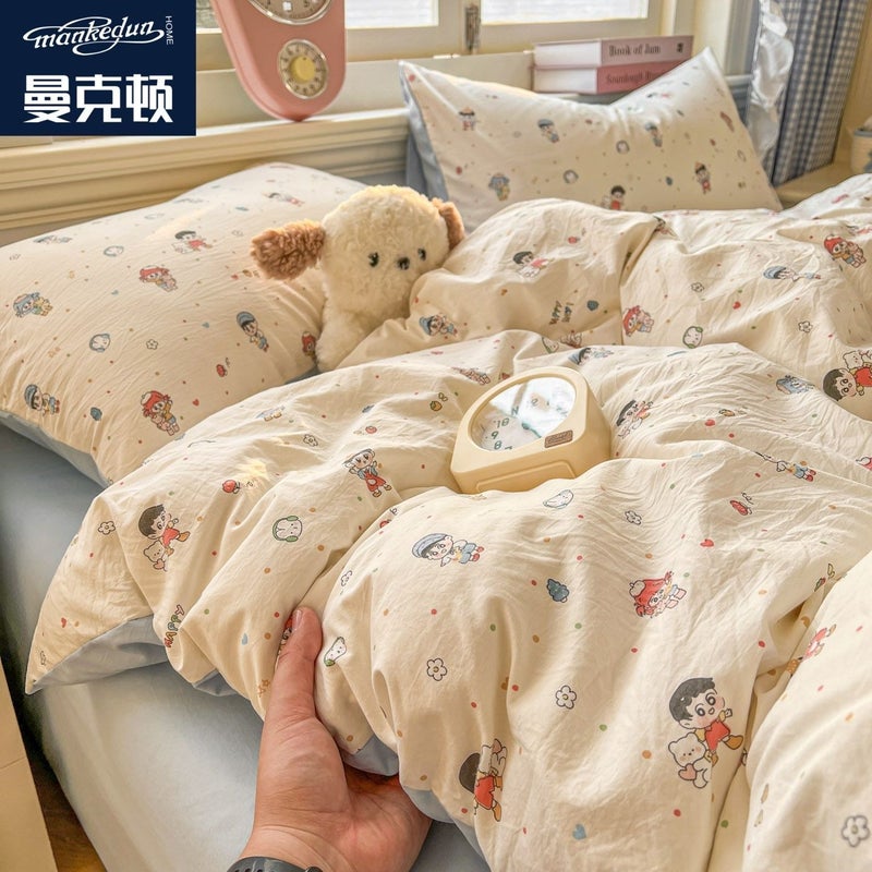 A-grade baby and mother super soft 4-piece bedding set - duvet cover, bedsheet, bed sheet, pillowcase - Image 2