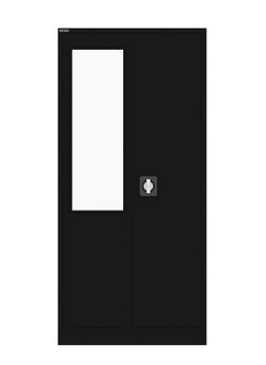 RIGID Steel Home Cupboard with Front Door Mirror BLACK 180x90x45cm  - Image 2