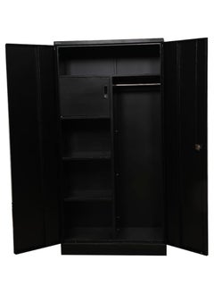 RIGID Steel Home Cupboard with Front Door Mirror BLACK 180x90x45cm  - Image 5