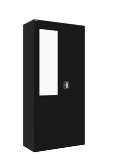 RIGID Steel Home Cupboard with Front Door Mirror BLACK 180x90x45cm  - Image 3